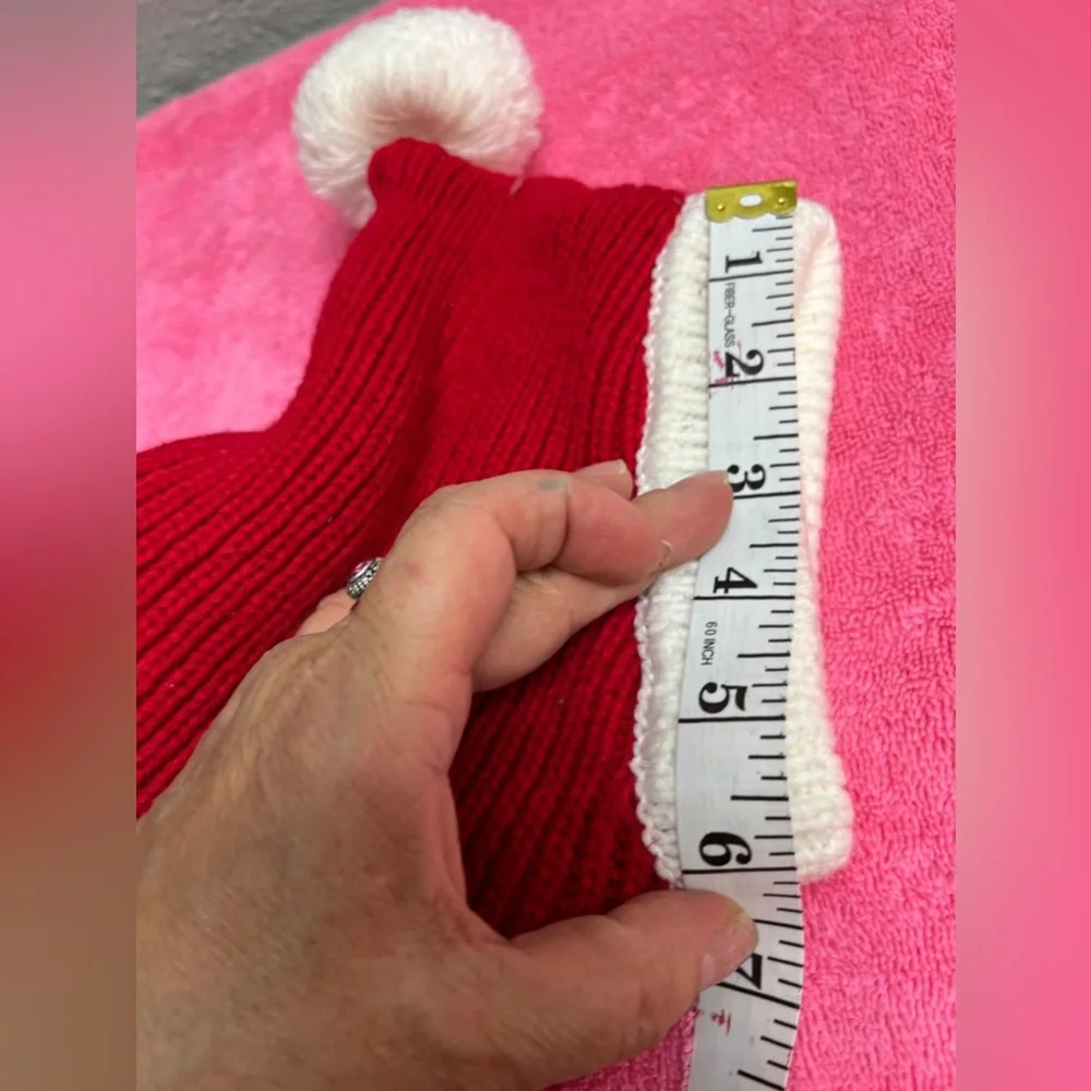 Red and White Dog Christmas Hat